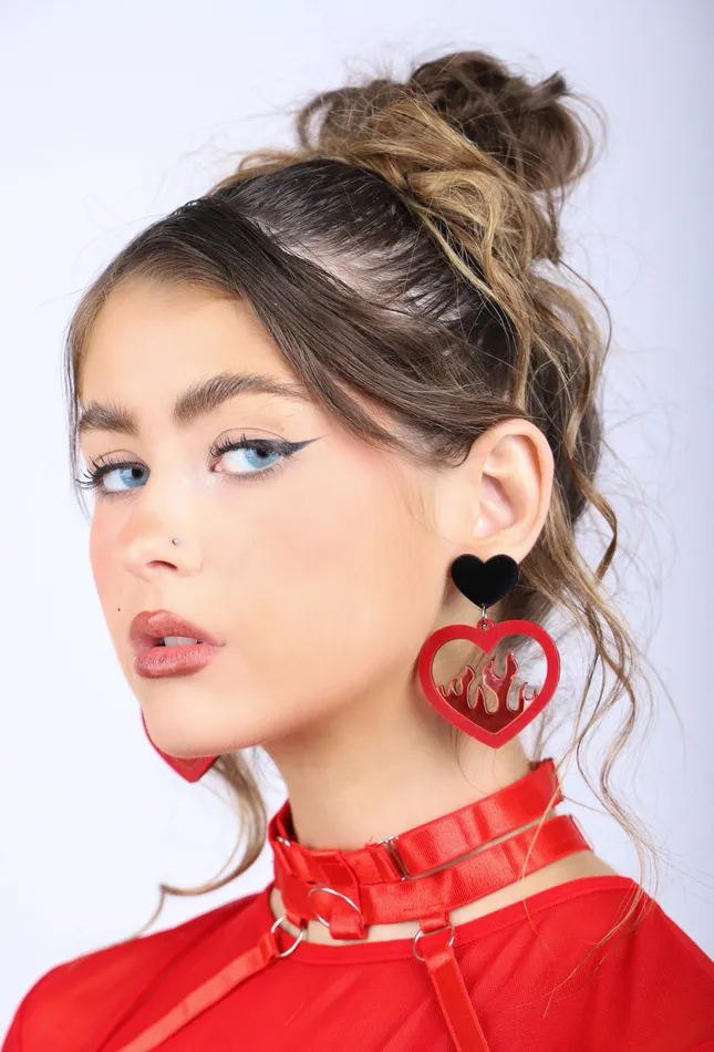 Earrings THE LUMI SHOP Fiery Hearts Earrings Earrings THE LUMI SHOP Fiery Hearts Earrings