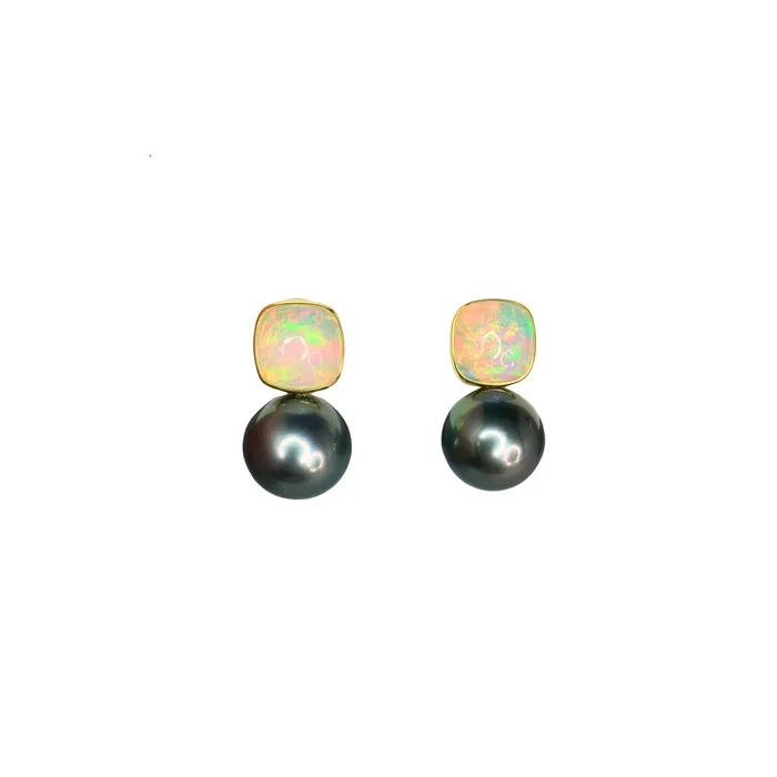 Earrings The Mazza Company Opal Tahitian Pearl Earrings