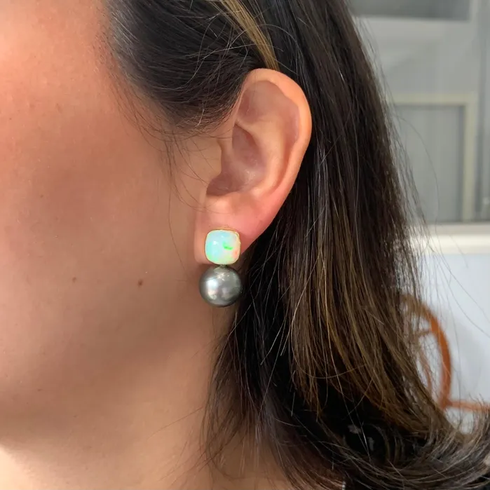 Earrings The Mazza Company Opal Tahitian Pearl Earrings Earrings The Mazza Company Opal Tahitian Pearl Earrings