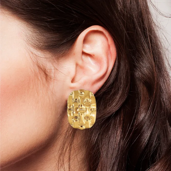Ellie Vail Adley Hammered Drop Earring Earrings