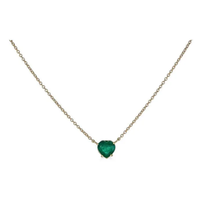 Emerald Heart Shaped Necklace Alexis Jae Necklaces
