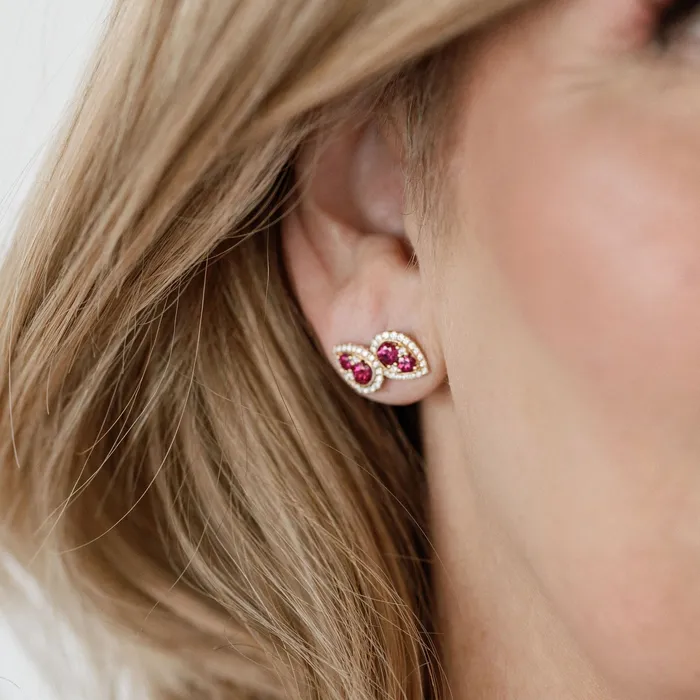 Fana Earrings Ruby Diamond Earrings Fana Earrings Ruby Diamond Earrings