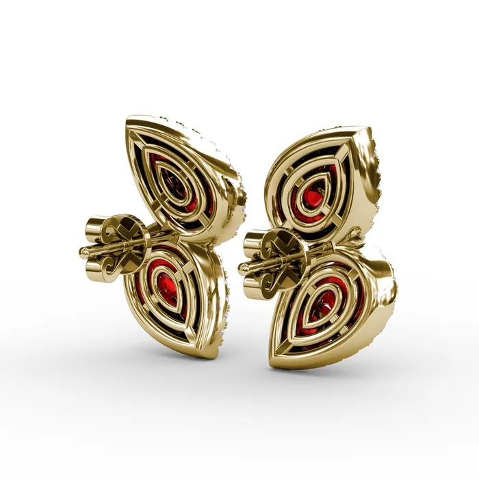 Fana Earrings Ruby Diamond Earrings Fana Earrings Ruby Diamond Earrings
