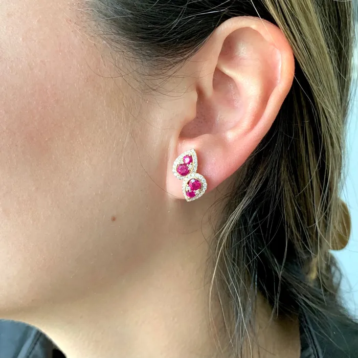 Fana Earrings Ruby Diamond Earrings Fana Earrings Ruby Diamond Earrings