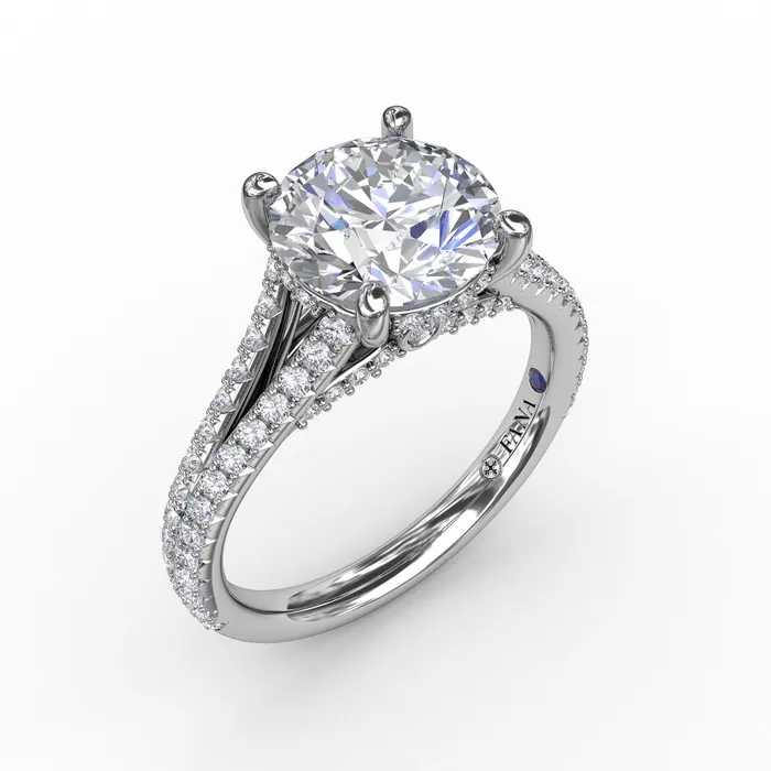 Fana Necklaces 14K White Gold Hidden Halo SemiMounting