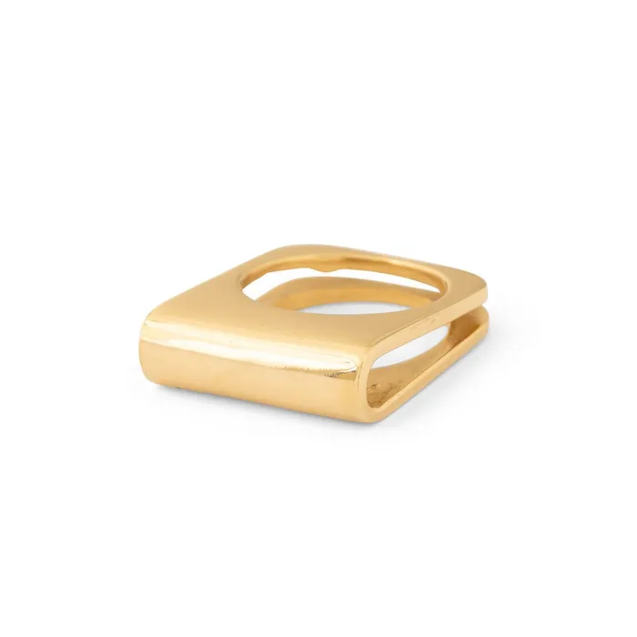 Folded 14k Gold Ring Vintage Rings