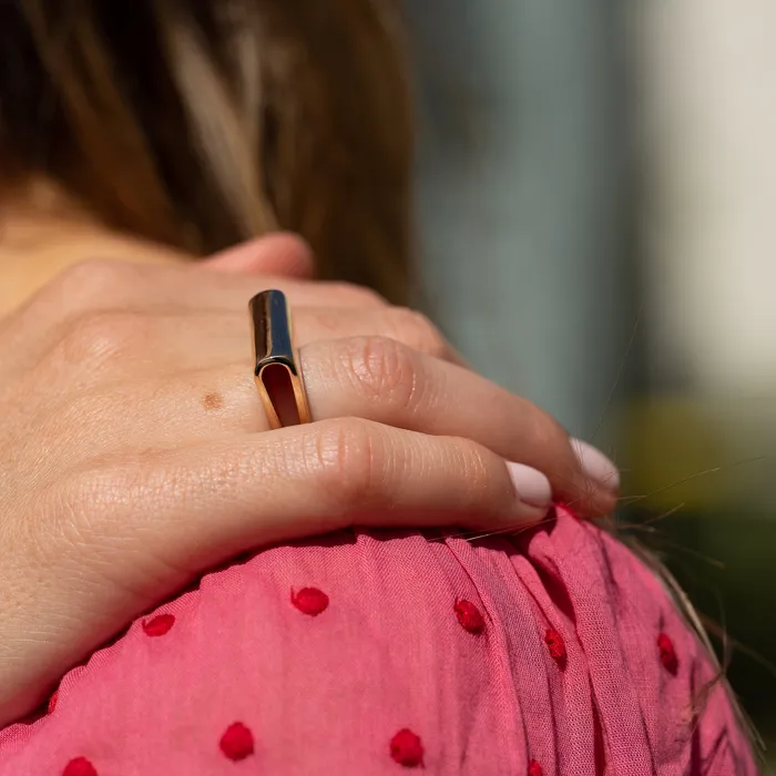 Folded 14k Gold Ring Vintage Rings