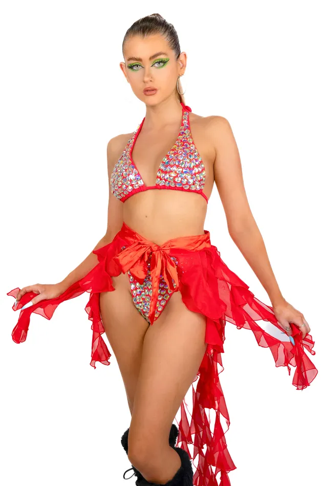 FULL OUTFIT Ruby Red Princess THE LUMI SHOP Earrings