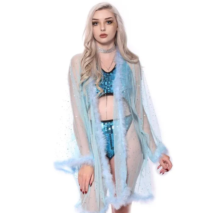 Fuzzy Kimono Baby Blue THE LUMi SHOP Rings
