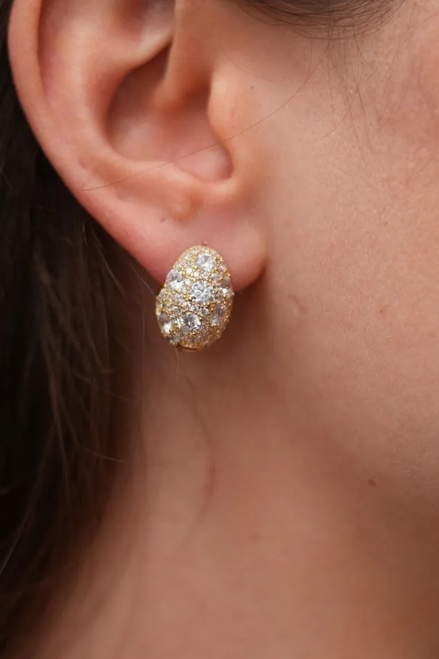 Galaxy Diamond Huggies Bali Sparkling Tara Attrangi Earrings