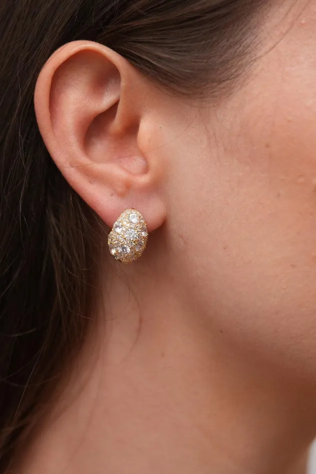 Galaxy Diamond Huggies Bali Sparkling Tara Attrangi Earrings