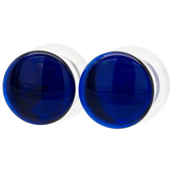 Glass Color Front Plugs Cobalt Gorilla Glass Necklaces