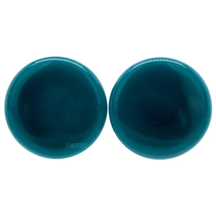 Glass Colorfront Plugs Dark Aqua Glasswear Studios Earrings
