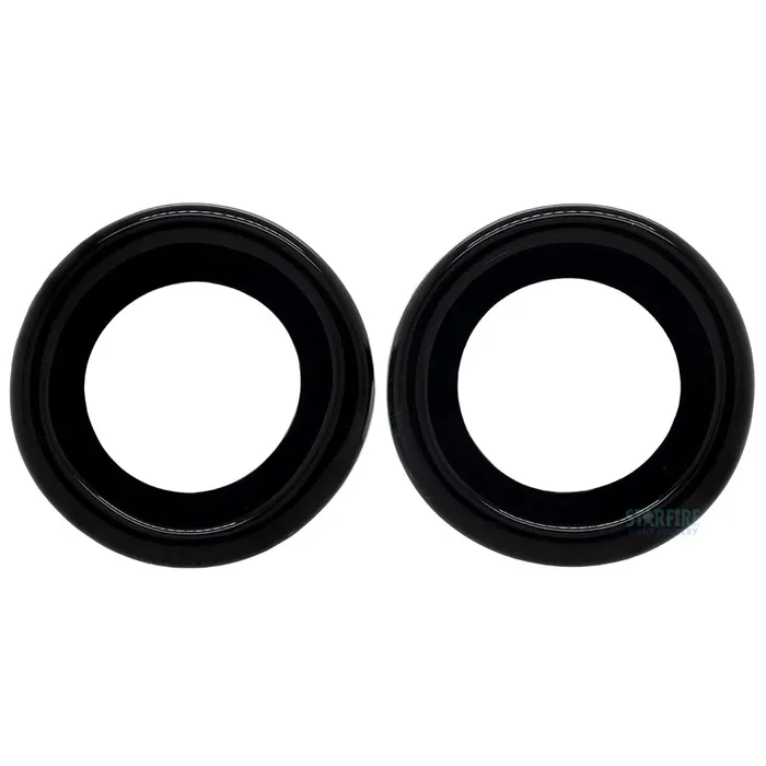 Glasswear Studios Rings Glass Eyelets Black