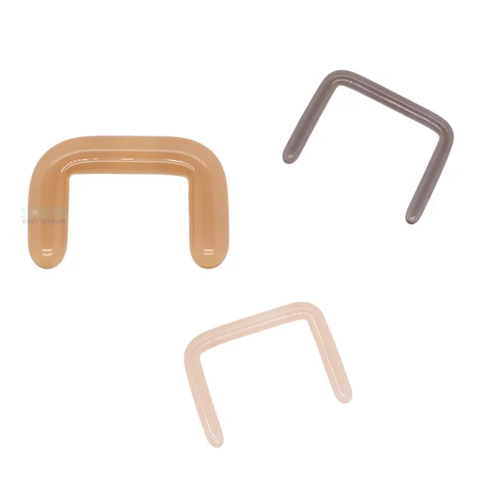 Gorilla Glass Rings Glass Septum Retainer Skin Tone 2
