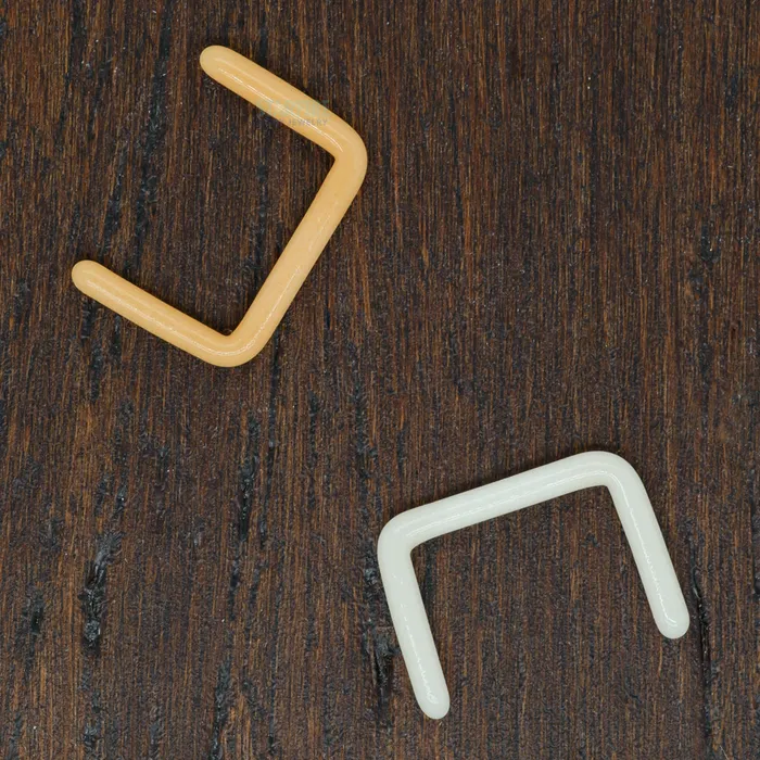 Gorilla Glass Rings Glass Septum Retainer Skin Tone 2