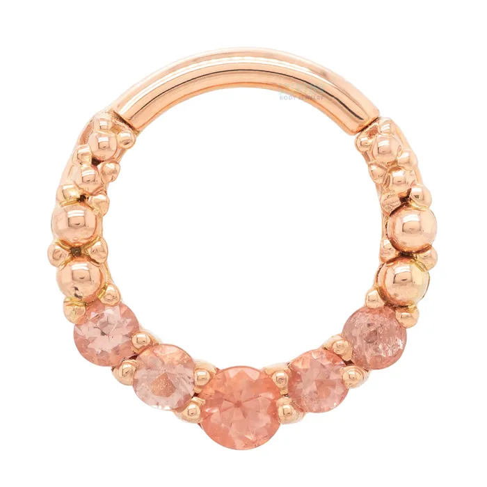 Graduating Gem Oaktier Hinge Ring in Gold with Oregon Sunstone Body Vision BVLA Rings Graduating Gem Oaktier Hinge Ring in Gold with Oregon Sunstone Body Vision BVLA Rings