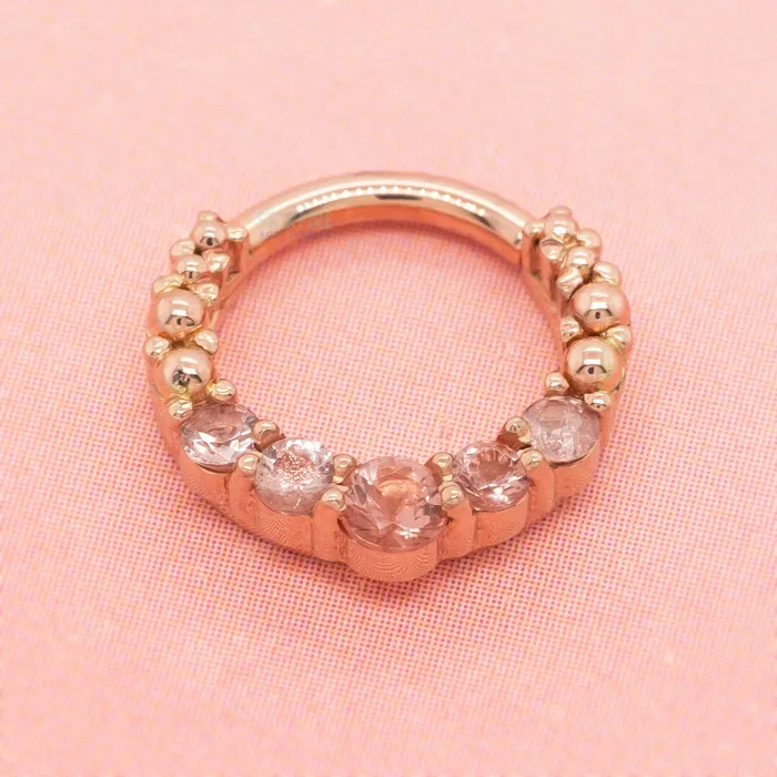 Graduating Gem Oaktier Hinge Ring in Gold with Oregon Sunstone Body Vision BVLA Rings