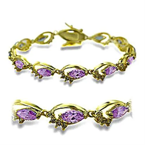 Green Bracelets CJ415702 Wholesale Womens Gold AAA Grade CZ Light Amethyst Bracelet Green Bracelets CJ415702 Wholesale Womens Gold AAA Grade CZ Light Amethyst Bracelet