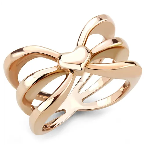 Green CJE3575 Wholesale Womens Stainless Steel IP Rose Gold Heart Ring Rings Green CJE3575 Wholesale Womens Stainless Steel IP Rose Gold Heart Ring Rings