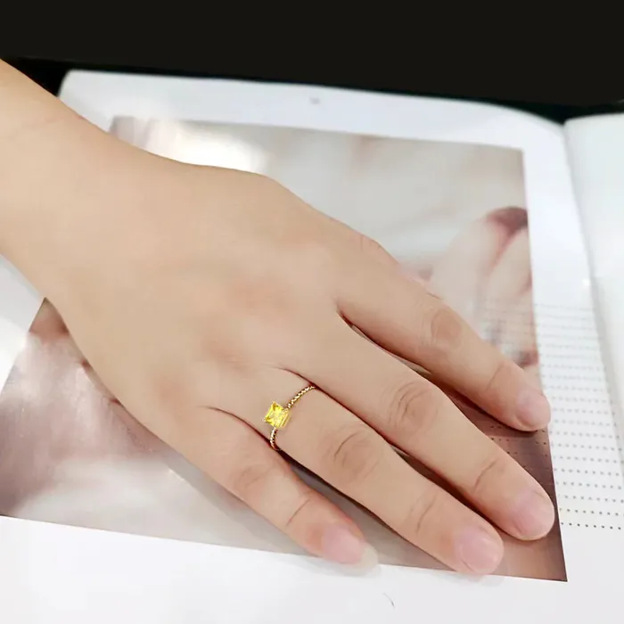 Green Rings CJ3857 Wholesale Womens Stainless Steel Topaz Minimal Ring Green Rings CJ3857 Wholesale Womens Stainless Steel Topaz Minimal Ring