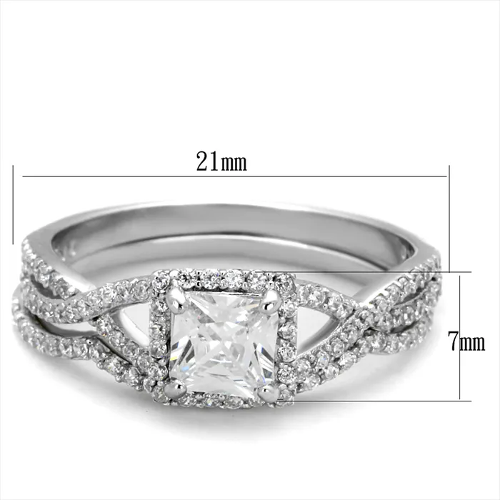 Green Rings CJ420 Wholesale Womens 925 Sterling Silver Rhodium AAA Grade CZ Clear Ring Set Green Rings CJ420 Wholesale Womens 925 Sterling Silver Rhodium AAA Grade CZ Clear Ring Set