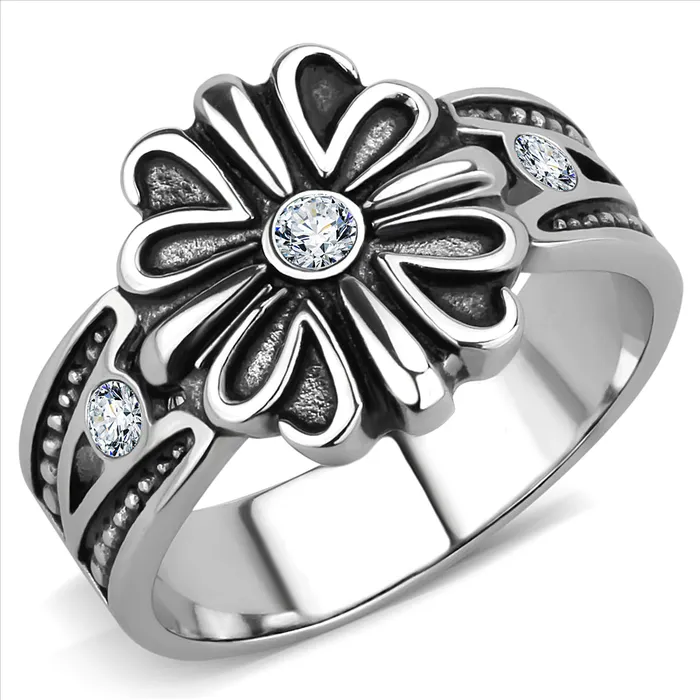Green Rings CJE3462 Wholesale Mens Stainless Steel Synthetic Celtic Floral Ring Green Rings CJE3462 Wholesale Mens Stainless Steel Synthetic Celtic Floral Ring