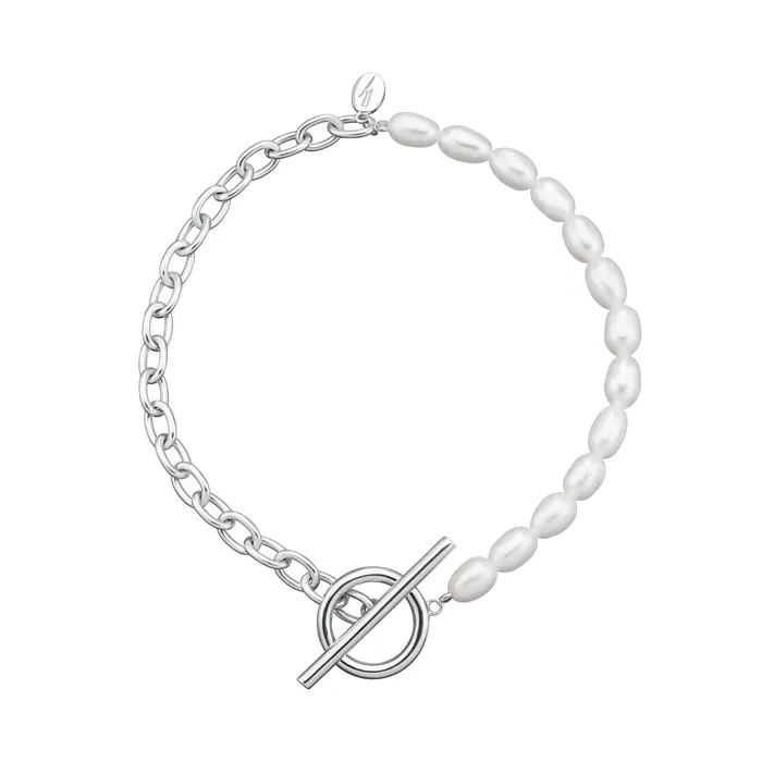 Hannah Martin Pearl and Chain TBar Bracelet Scream Pretty Bracelets Hannah Martin Pearl and Chain TBar Bracelet Scream Pretty Bracelets