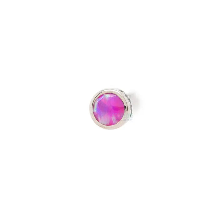 Industrial Strength IS Earrings Demi Bezelset Faceted Opal Nostril Screw