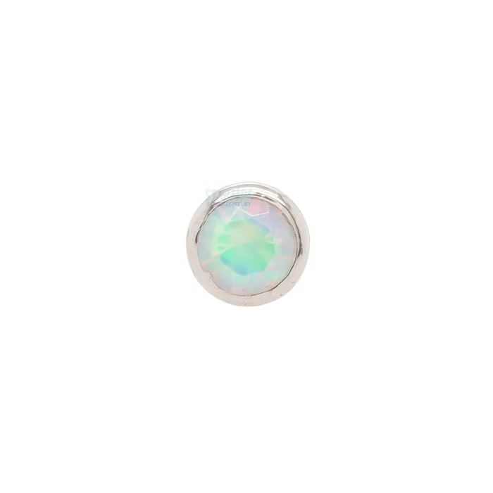 Industrial Strength IS Earrings Demi Bezelset Faceted Opal Nostril Screw
