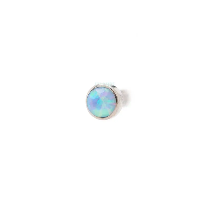 Industrial Strength IS Earrings Demi Bezelset Faceted Opal Nostril Screw