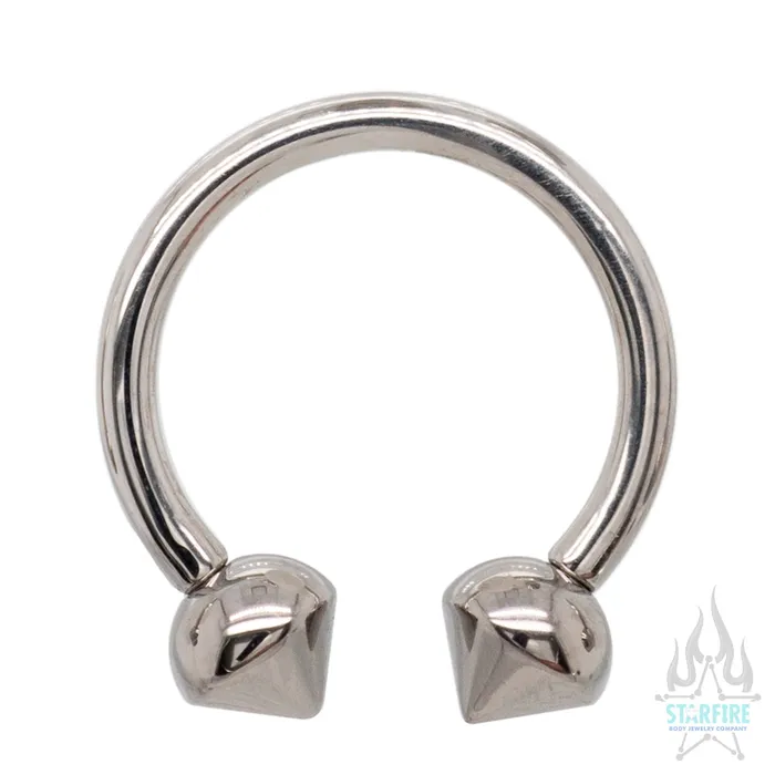 Industrial Strength IS Earrings Spiked Balls Circular Barbell