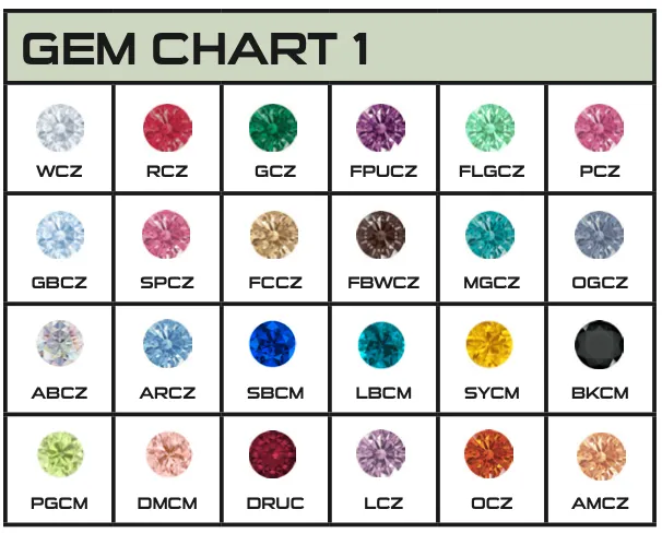 Industrial Strength IS Fixed Top 3 ChannelSet Faceted Gems with 2 ProngSet Faceted Gem Curved Barbells Earrings