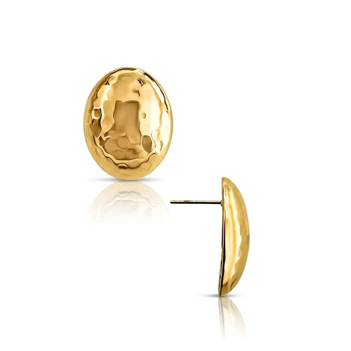 Ira Hammered Oval Earring Ellie Vail Earrings