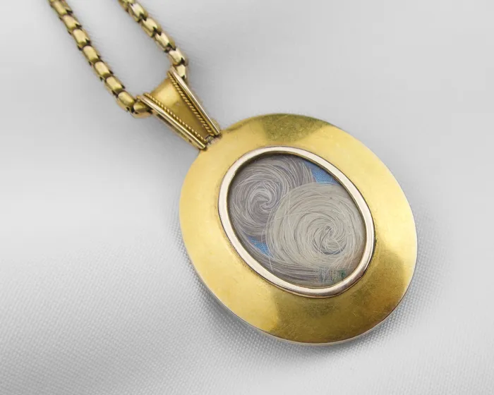 Isadoras A Necklaces Victorian Banded Agate Memorial Pendant Isadoras A Necklaces Victorian Banded Agate Memorial Pendant