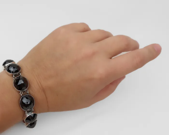 Isadoras A Victorian Silver Garnet Bracelet Bracelets