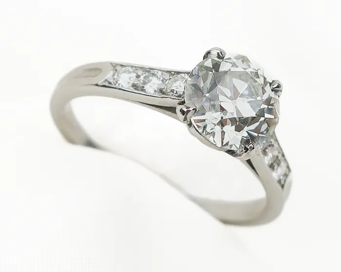 Isadoras LD Rings Art Deco Old EuropeanCut Diamond Engagement Ring