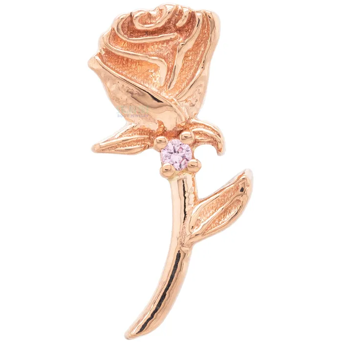 Jess Rose Threaded End in Gold with Light Pink Sapphire Body Vision BVLA Necklaces