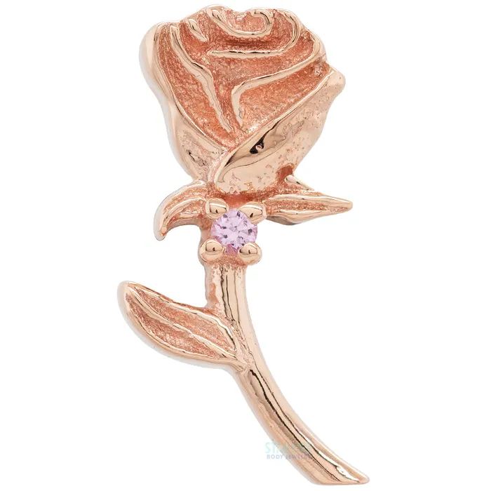 Jess Rose Threaded End in Gold with Light Pink Sapphire Body Vision BVLA Necklaces