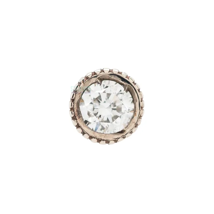 Kiwi Diamond Necklaces threadless Millgrain Bezel End in Gold Platinum with Diamond