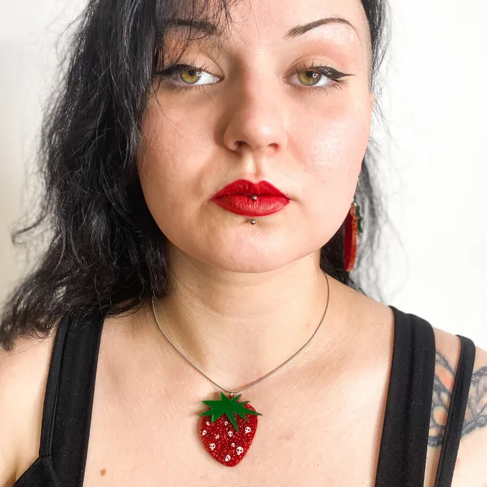 Last Chance Emily The Strange Skullberry Necklace VincaUSA Necklaces