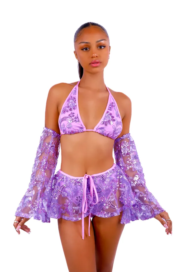 Lilac Fantasy Fairy Blossom Skirt THE LUMI SHOP Earrings