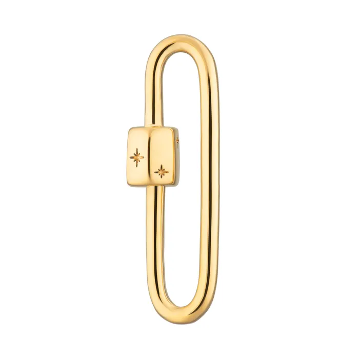 Lily Charmed Charm Necklaces Long Link Carabiner Charm Lock