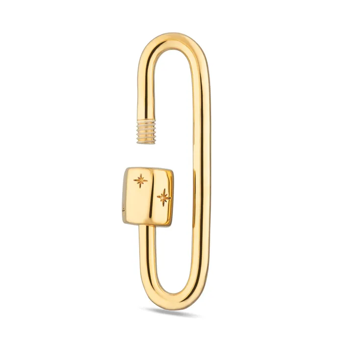 Lily Charmed Charm Necklaces Long Link Carabiner Charm Lock