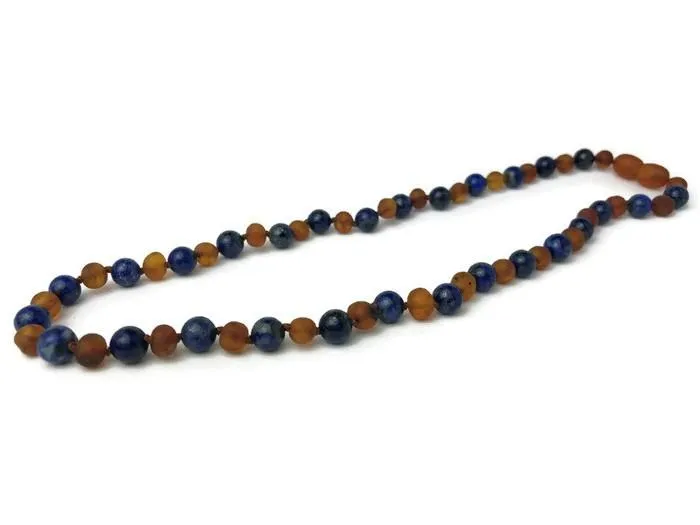MB Earrings ADHD Arthritis Carpal Tunnel Raw UnPolished Congac Lapis Lazuli