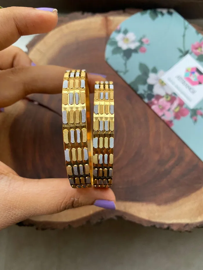 Meeta Thick Dual Polish Bangle CNC Gold Plated attrangi Bracelets Meeta Thick Dual Polish Bangle CNC Gold Plated attrangi Bracelets