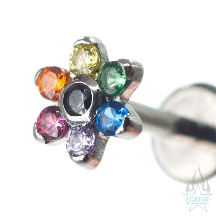 Necklaces Anatometal 15mm15mm Brilliant Cut Gem Flower on flatback custom color combos