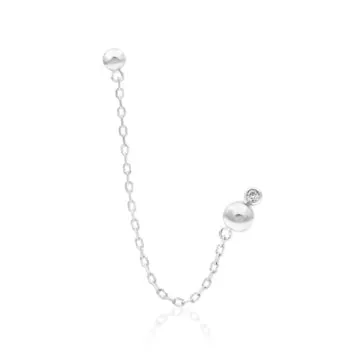Necklaces Junipurr Jewelry threadless Elora Chain Dual Pin End in Gold with CZ