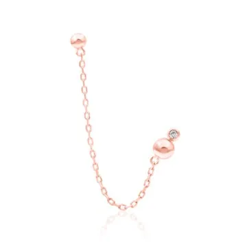 Necklaces Junipurr Jewelry threadless Elora Chain Dual Pin End in Gold with CZ