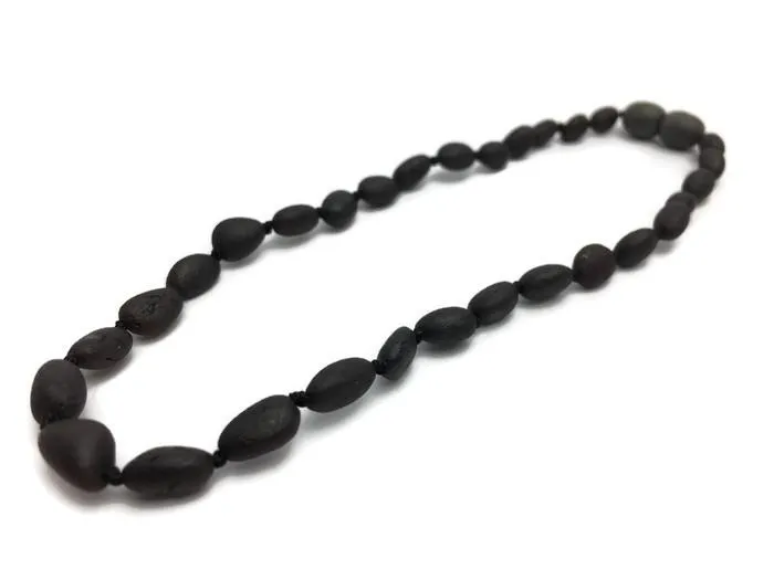 Necklaces MB Baltic Amber Teething Necklace 11 Raw Cherry Newborn Infant Baby Bean POP Necklaces MB Baltic Amber Teething Necklace 11 Raw Cherry Newborn Infant Baby Bean POP
